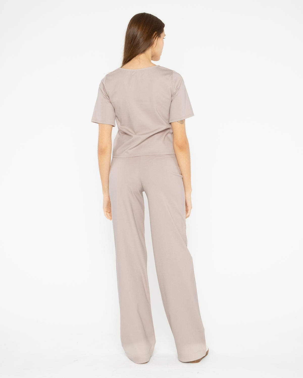 Clay Ponte Knit Straight Leg Pant