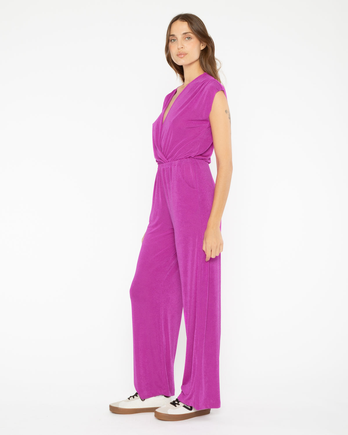 Fuchsia Slinky Jumpsuit