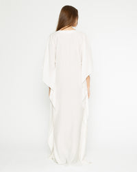 Off-White Satin Crepe Caftan