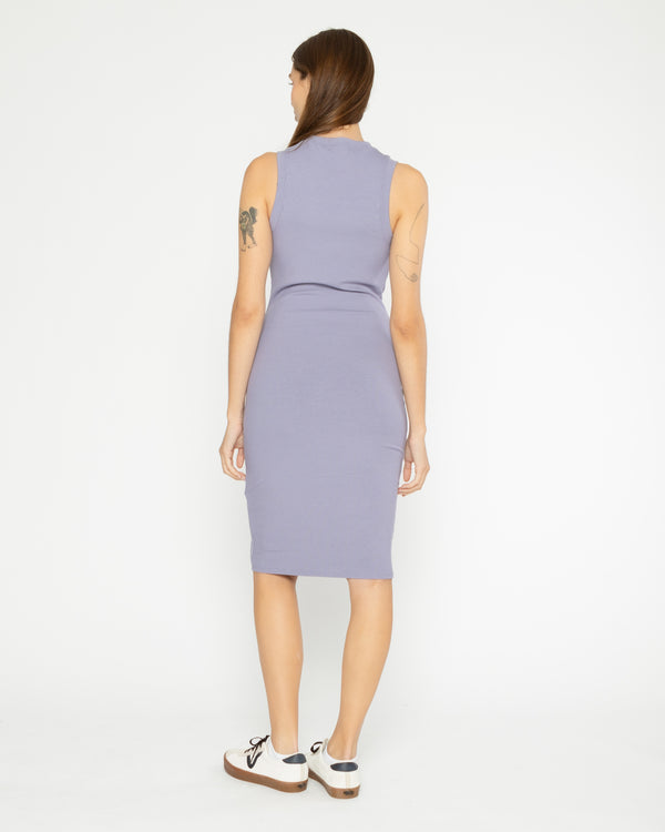 Lavender Rib Tank Midi Dress