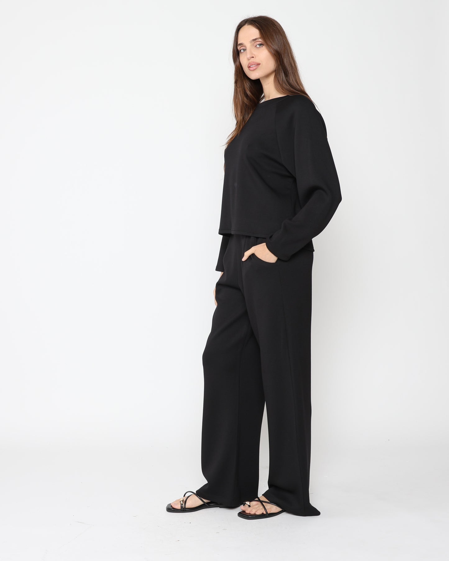 Black Scuba Lounge Pant