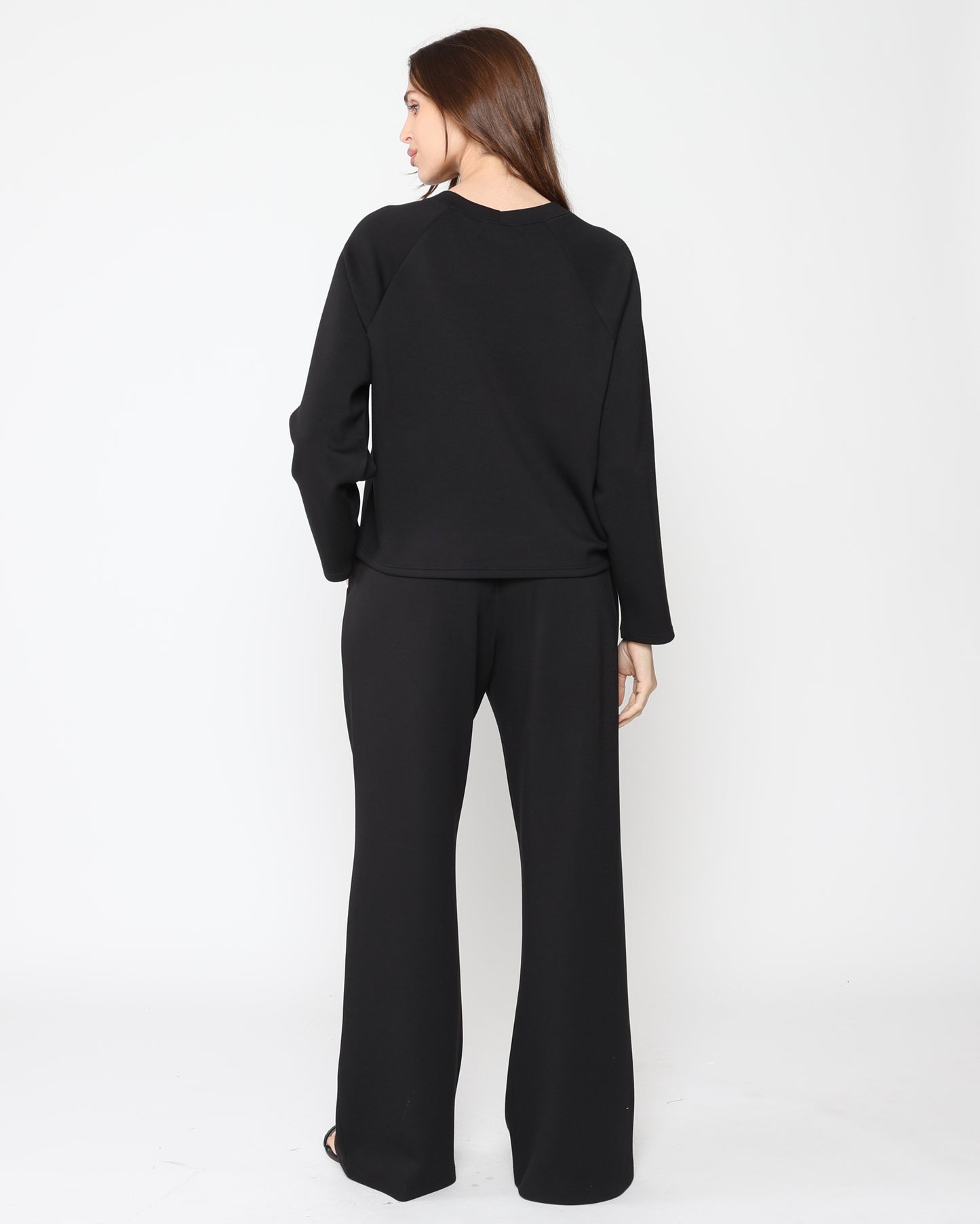 Black Scuba Raglan Top