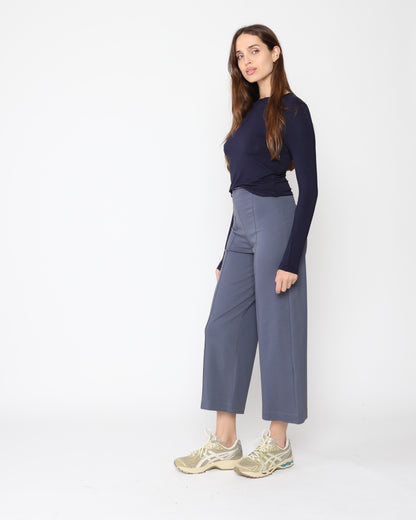 Navy Fitted Long Sleeve Tee