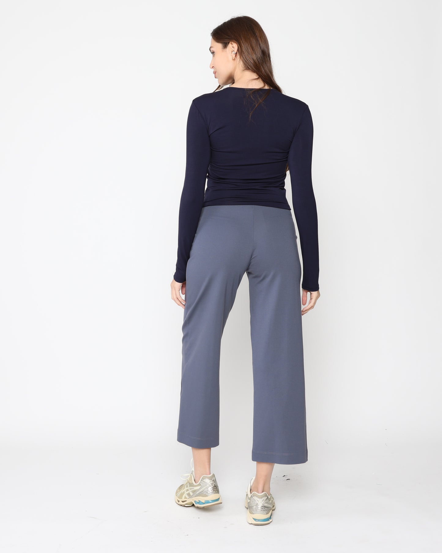 Navy Fitted Long Sleeve Tee