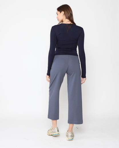 Navy Fitted Long Sleeve Tee