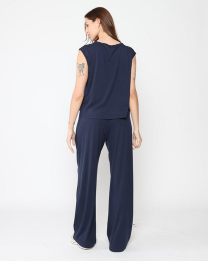 Navy Jersey Lounge Tank