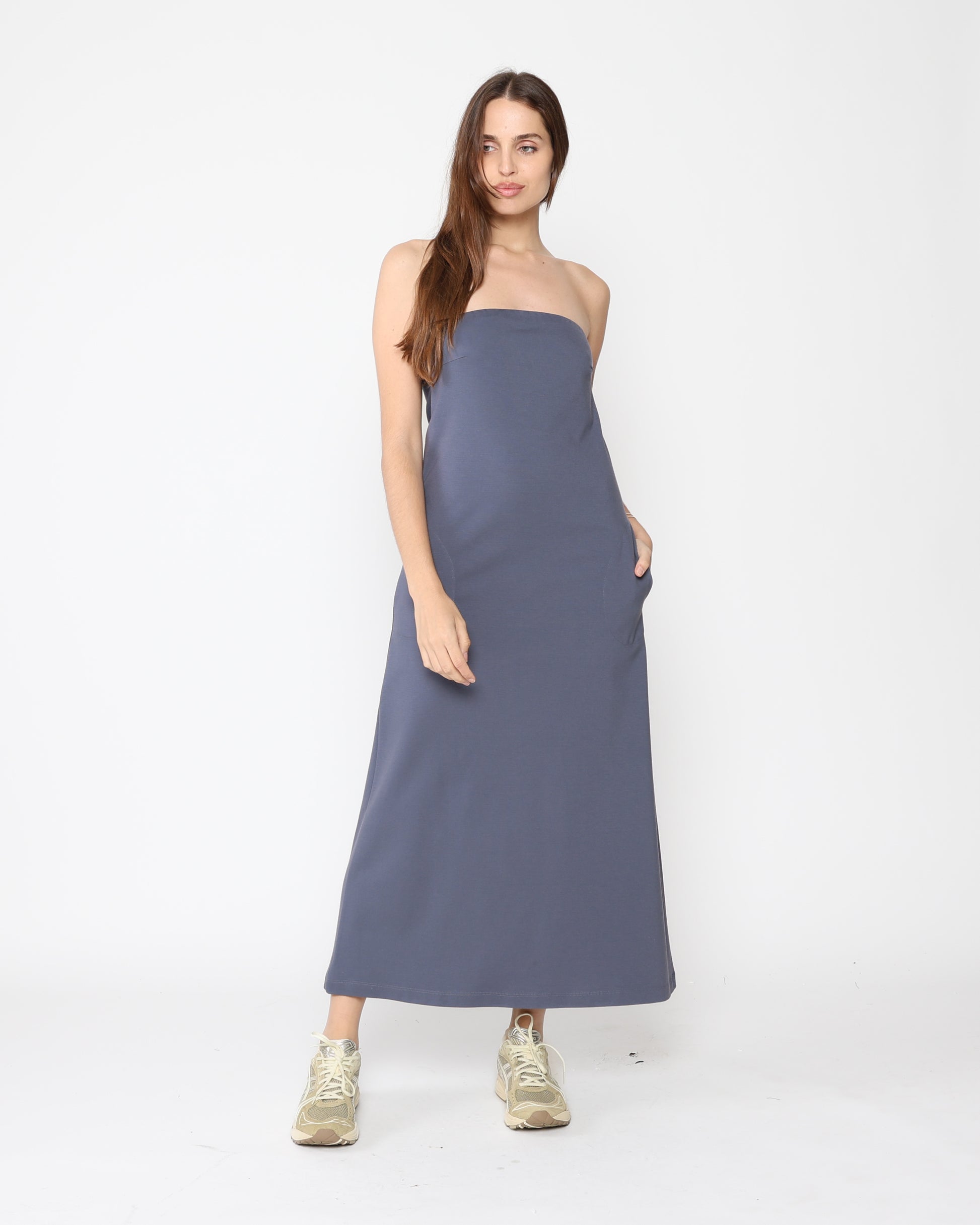Sea Blue Ponte Knit Perfect Dress