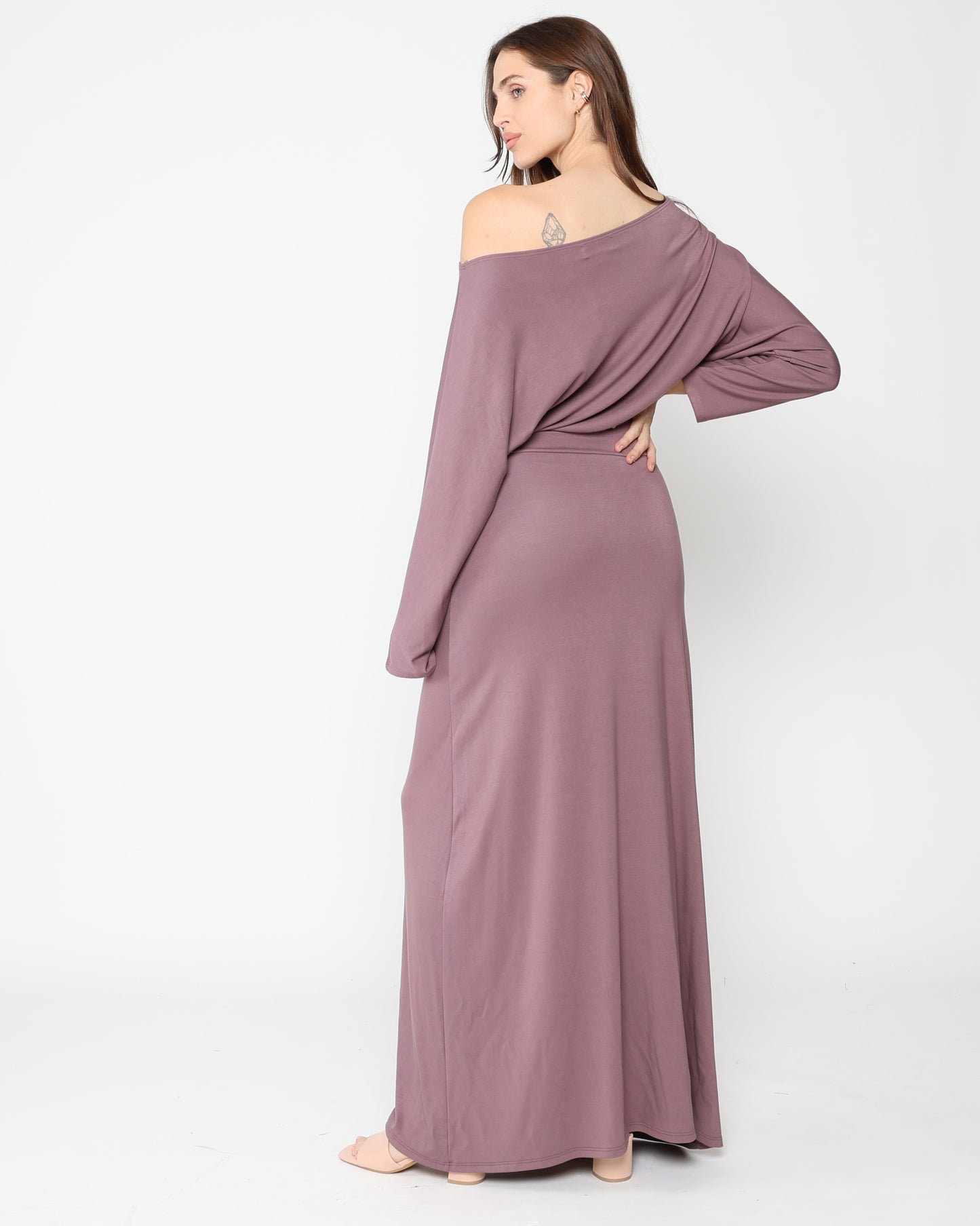 Mauve Jersey Cool Girl Dress