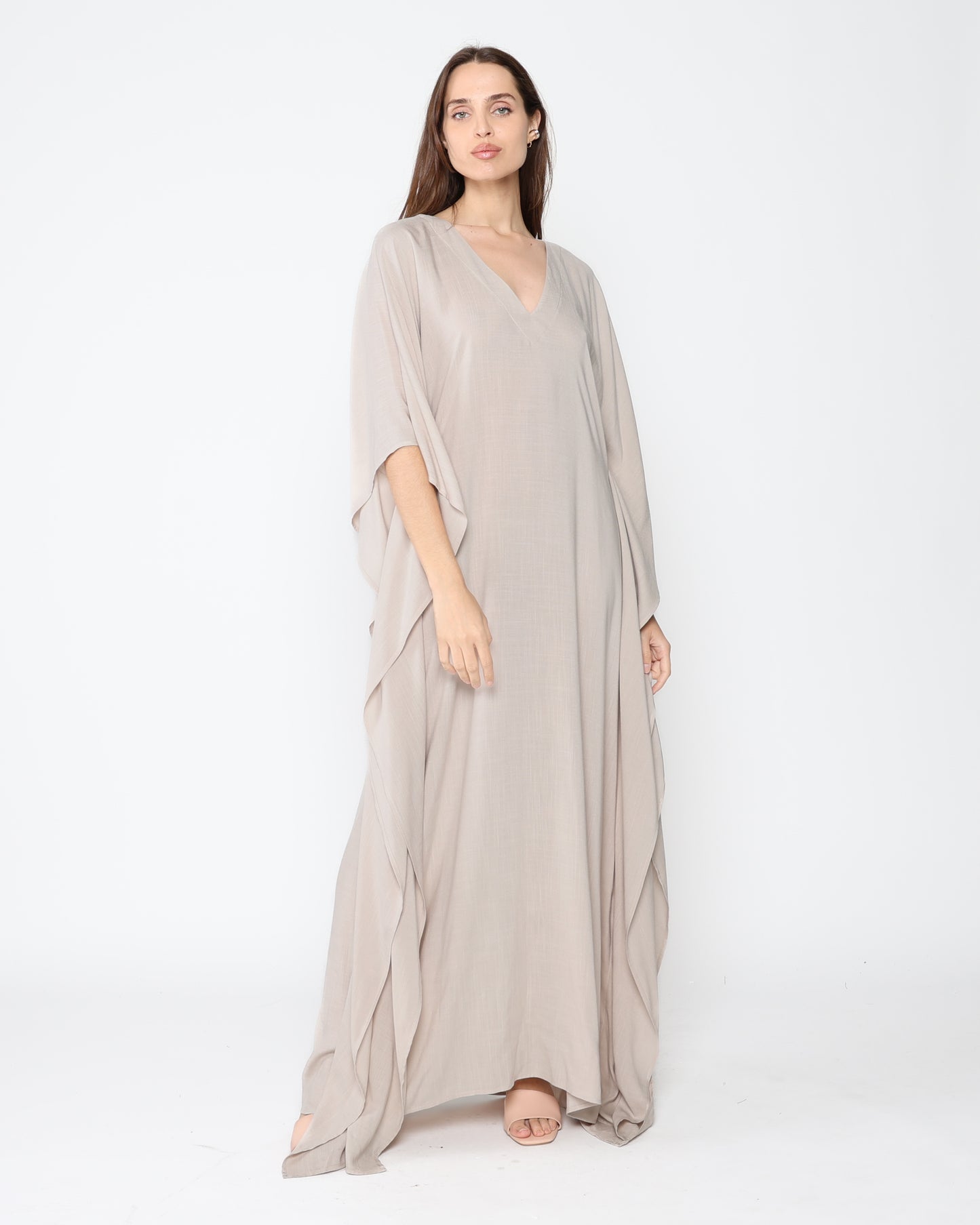 Sand Linen Blend Caftan
