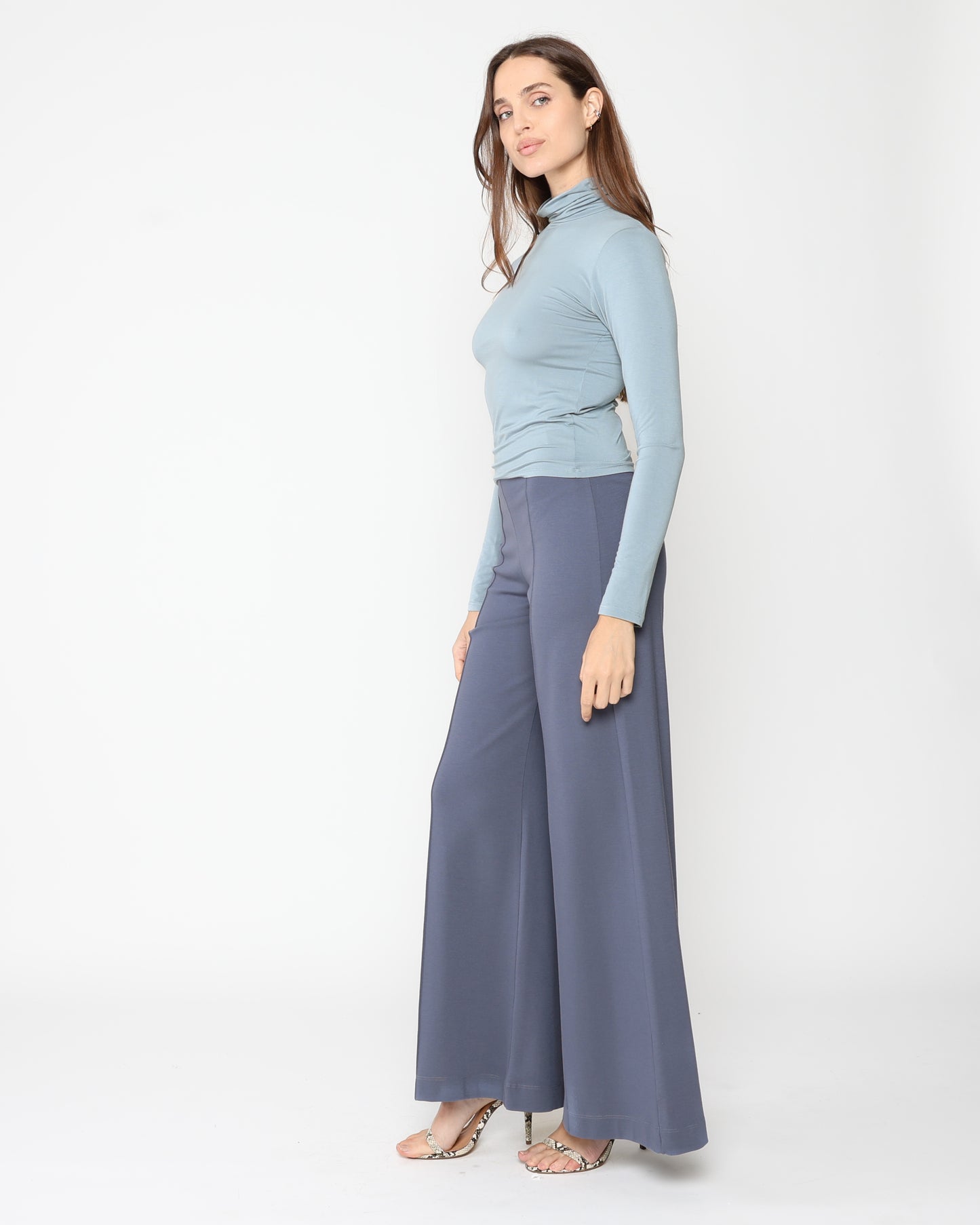 Chambray Modal Turtleneck