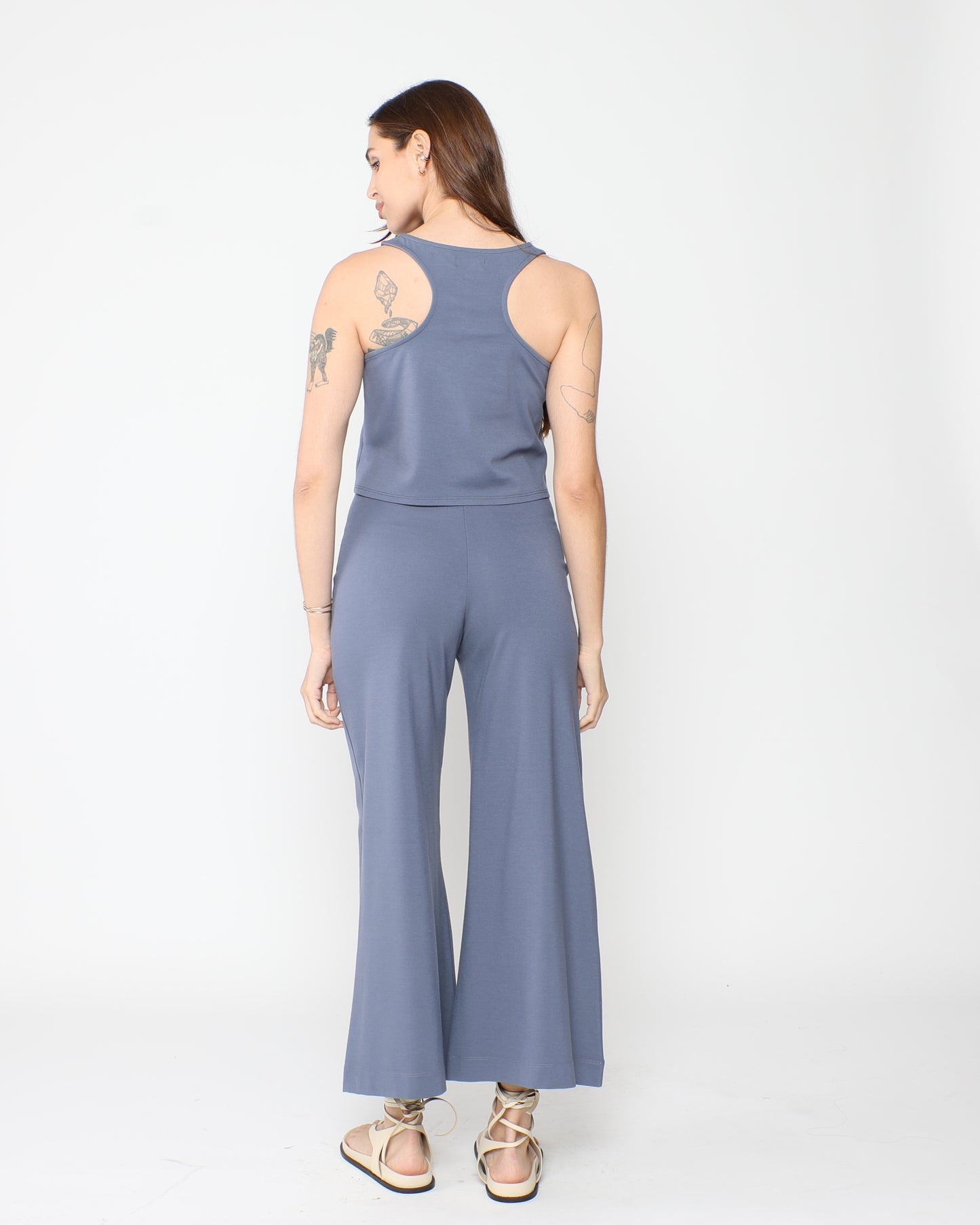 Sea Blue Ponte Knit Tank Top