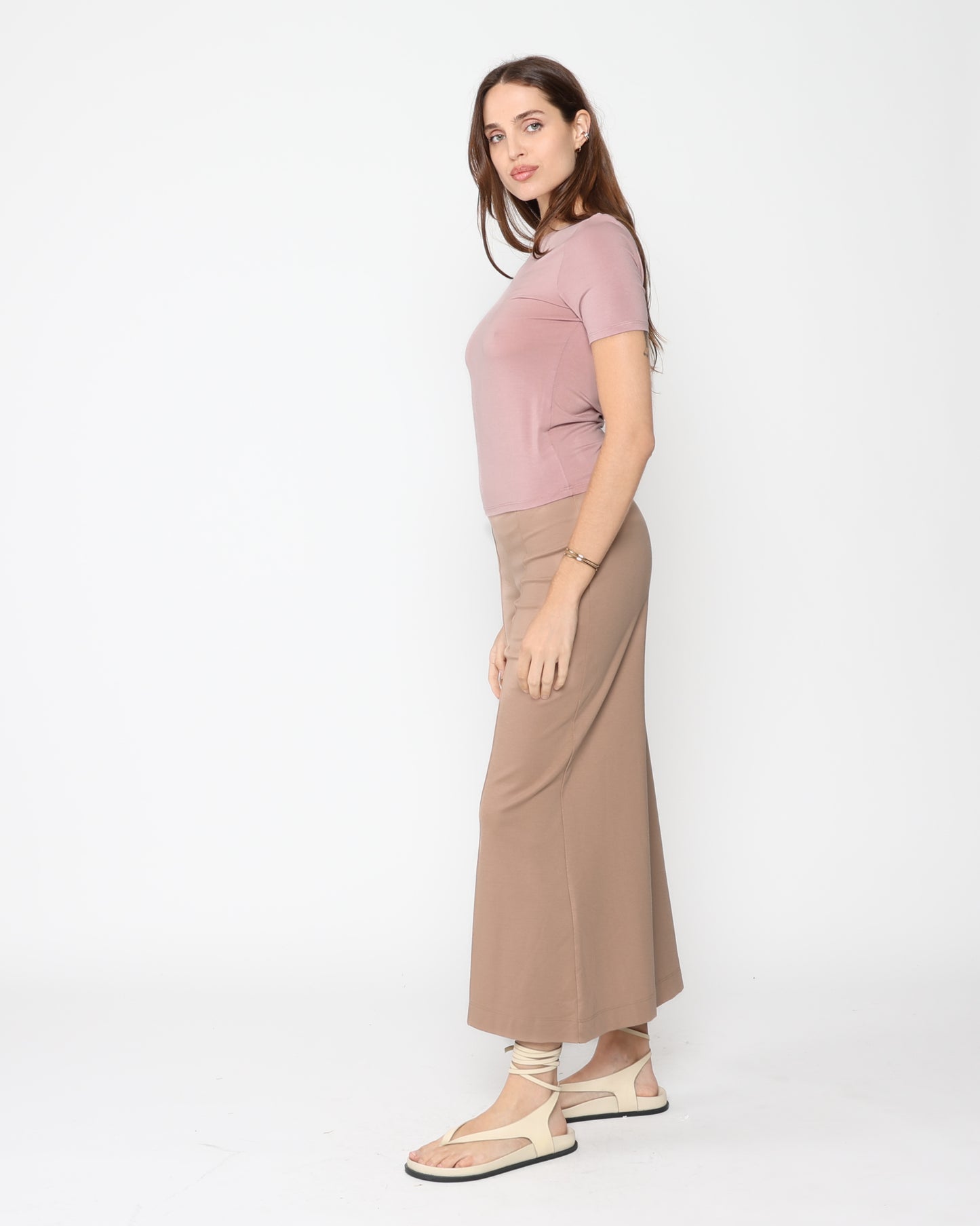 Dirty Pink Modal Fitted T-Shirt