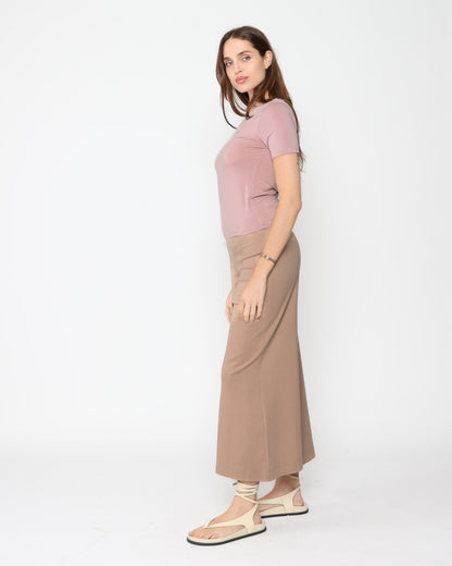 Dirty Pink Modal Fitted T-Shirt