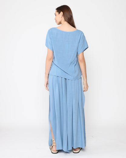 Chambray Linen Blend Everyday V Neck