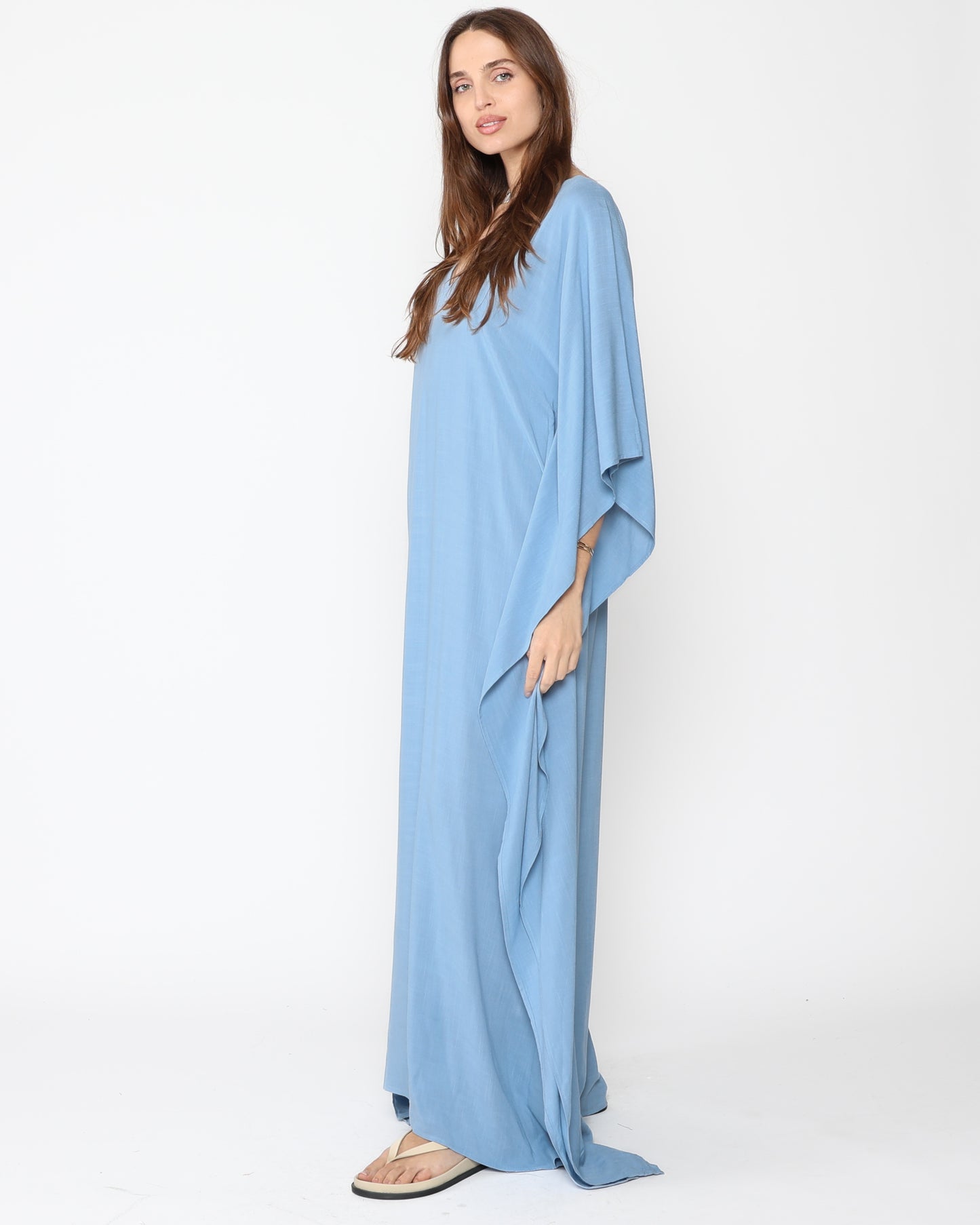 Chambray Linen Blend Caftan
