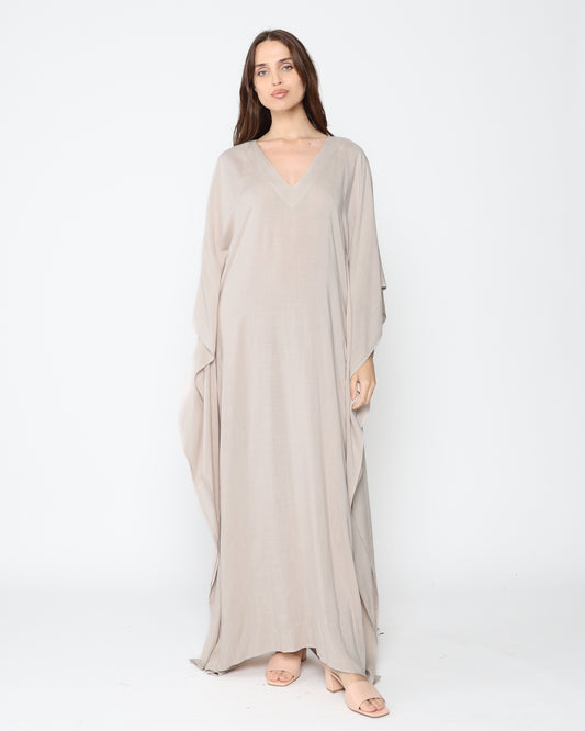 Sand Linen Blend Caftan