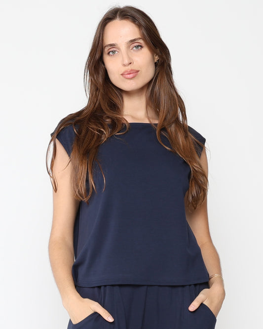 Navy Jersey Lounge Tank