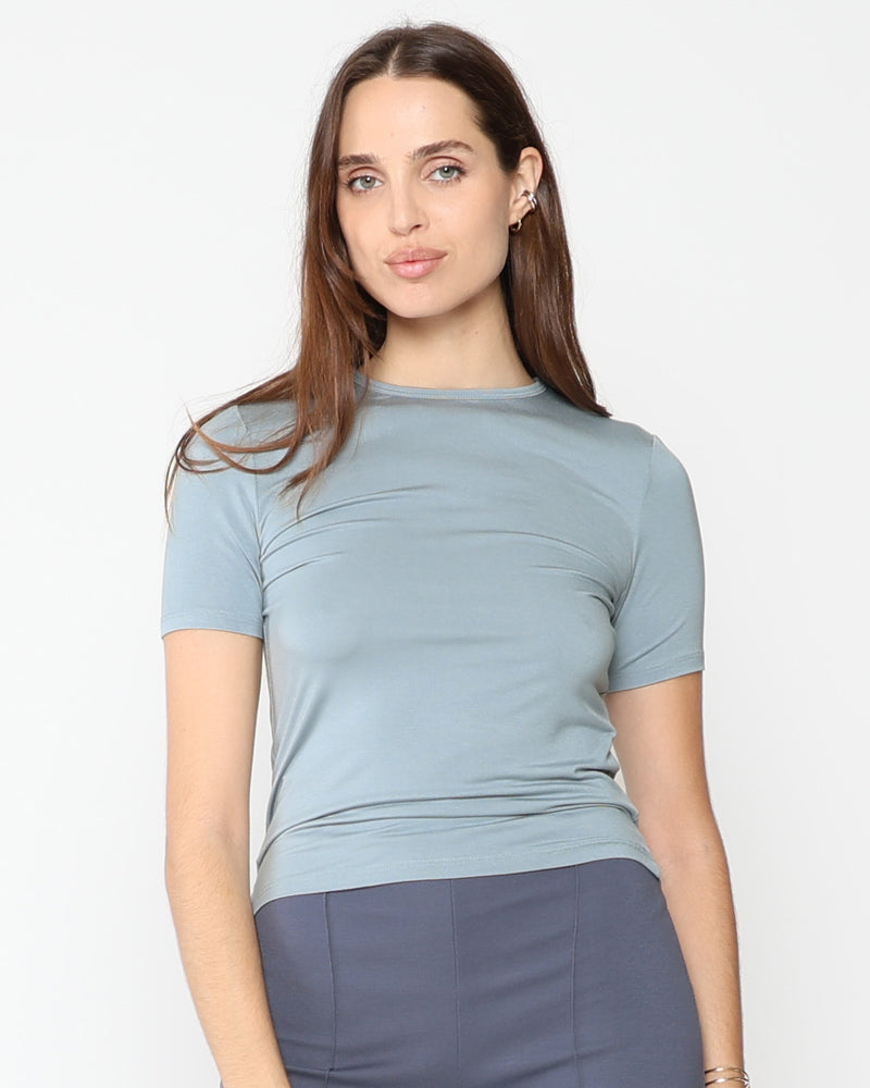 Chambray Modal Fitted T-Shirt | Ripley Rader