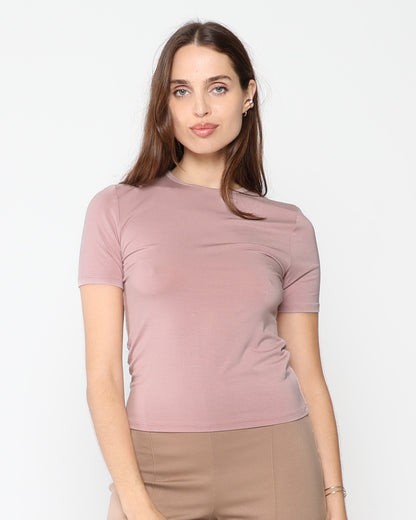 Dirty Pink Modal Fitted T-Shirt