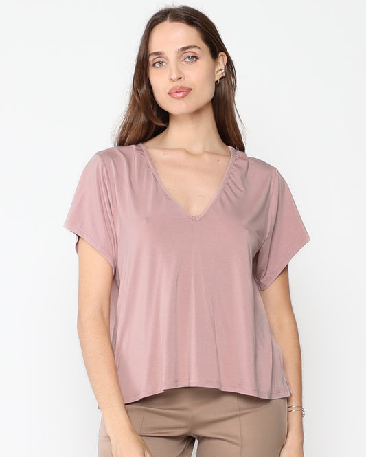 Dirty Pink Everyday V Neck