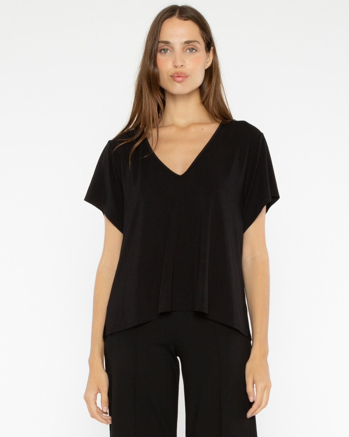 Black Everyday V Neck