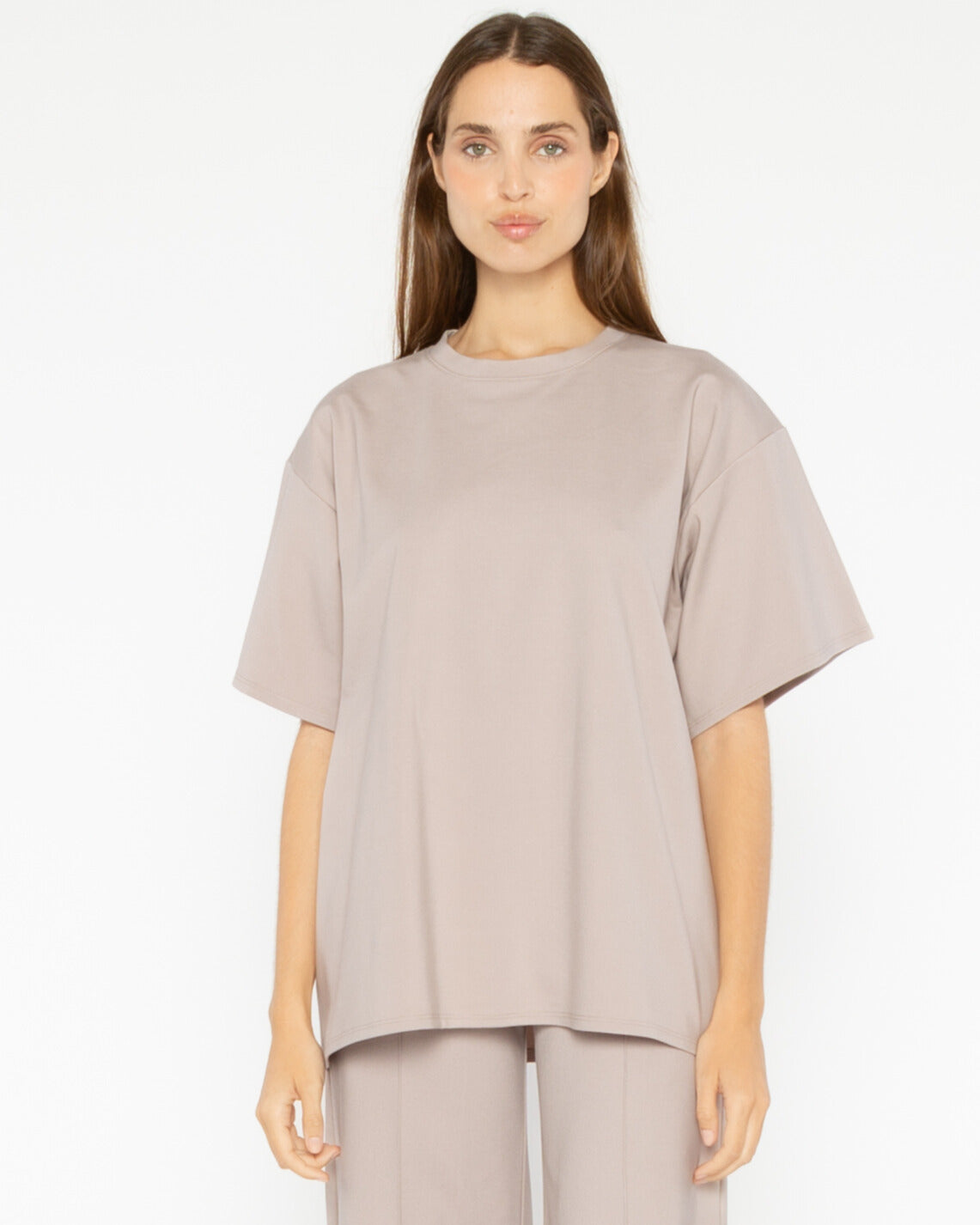 Clay Ponte Knit Big Shirt