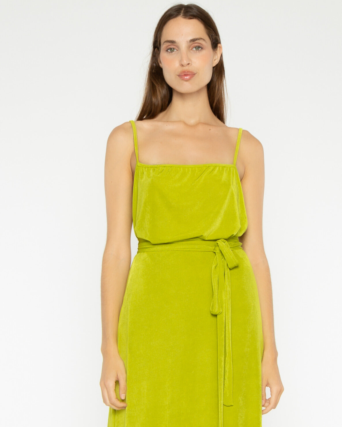 Lime Slinky Slip Top