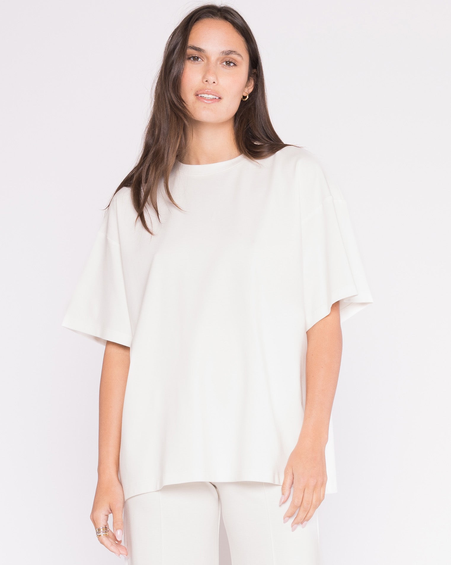 Off-White Ponte Knit Big Shirt | Ripley Rader