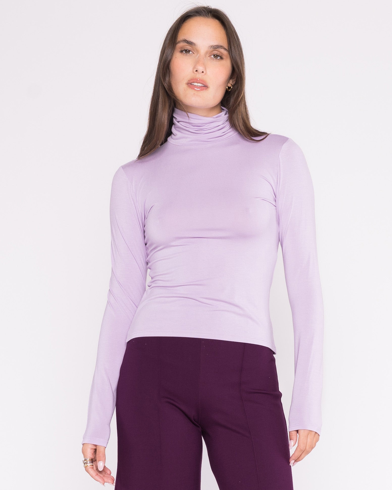 Lavender Modal Turtleneck