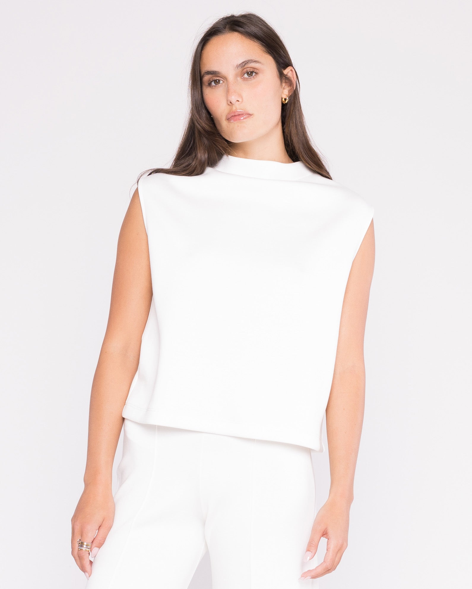 Off-White Scuba Cowl Neck Top