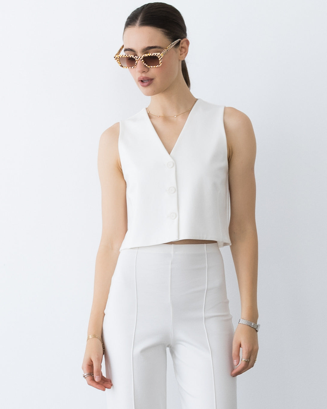 Off-White Ponte Knit Vest