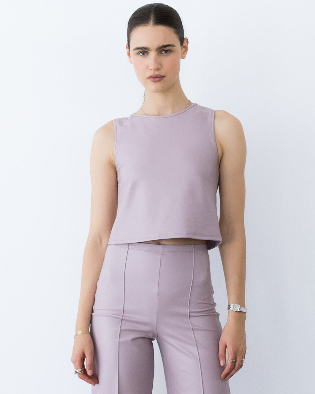 Lilac Vegan Leather Tank Top