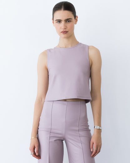 Lilac Vegan Leather Tank Top