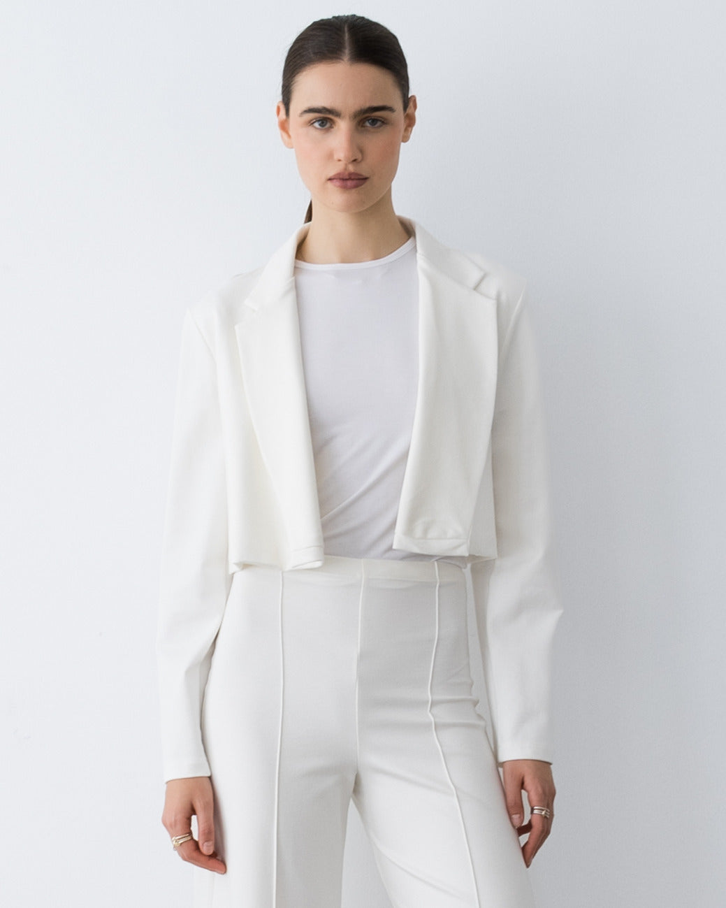 Off-White Ponte Knit Boxy Blazer – view 1