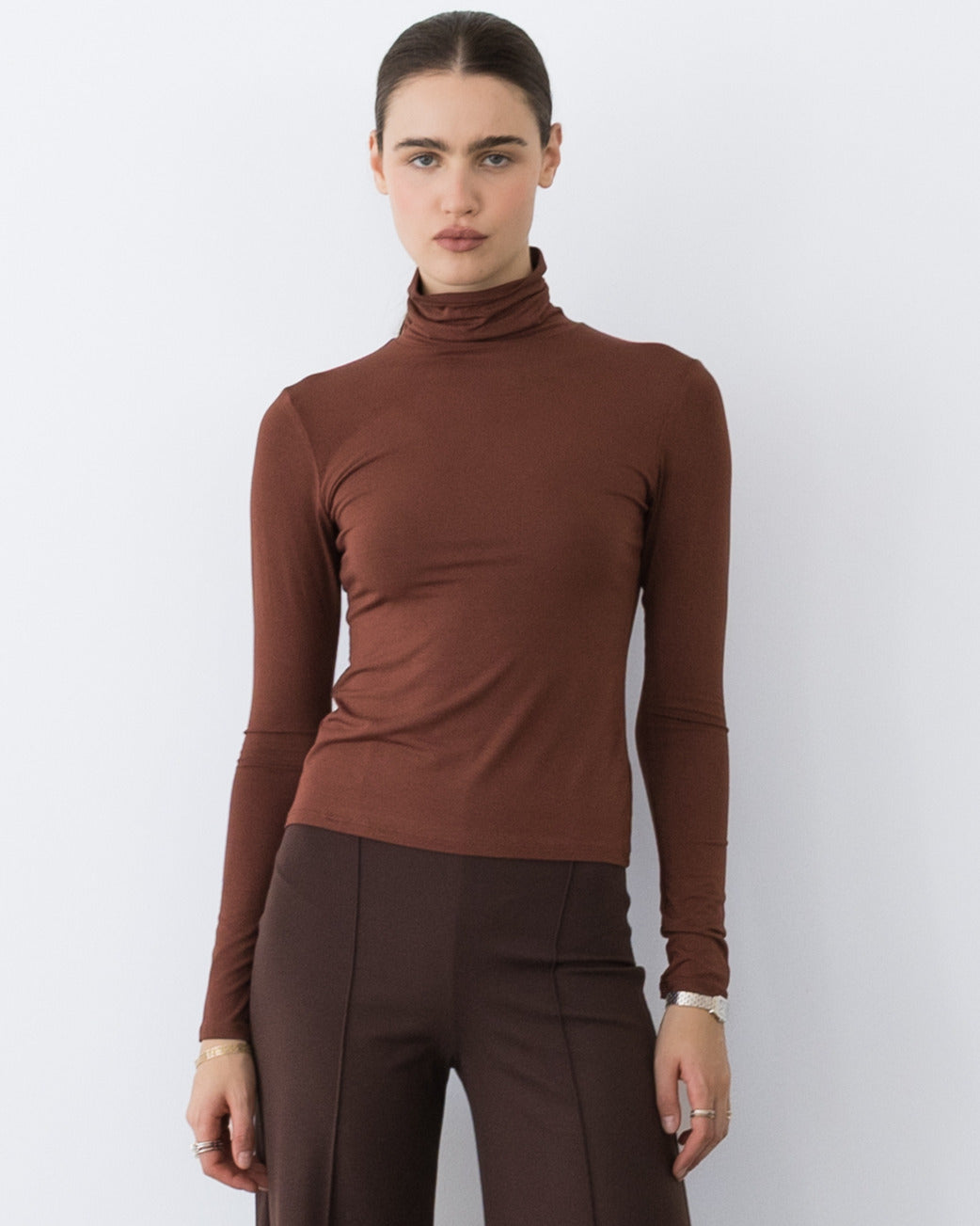Cocoa Modal Turtleneck