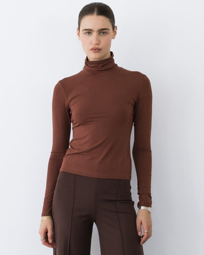 Cocoa Modal Turtleneck