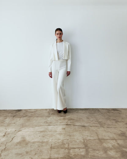 Off-White Ponte Knit Boxy Blazer