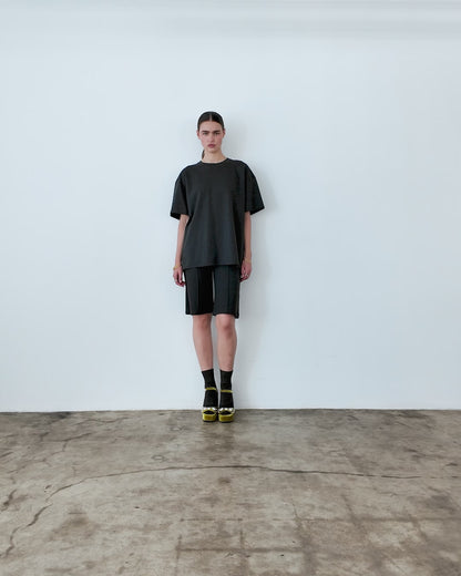 Charcoal Ponte Knit Big Shirt