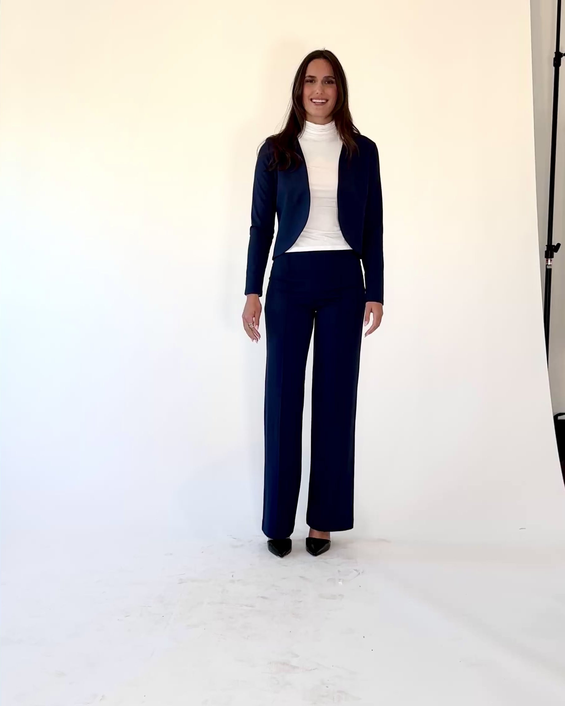 Navy Ponte Knit Bolero | Ripley Rader