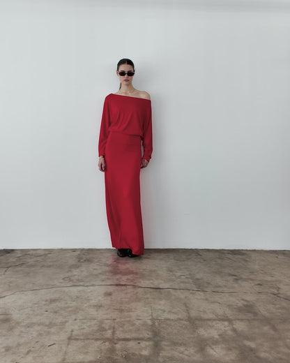 Red Jersey Cool Girl Dress