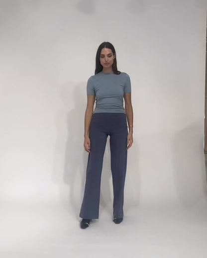 Chambray Modal Fitted T-Shirt