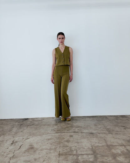 Vintage Knit Chartreuse Vest