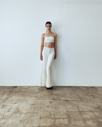 Ivory Sequin Bandeau Top