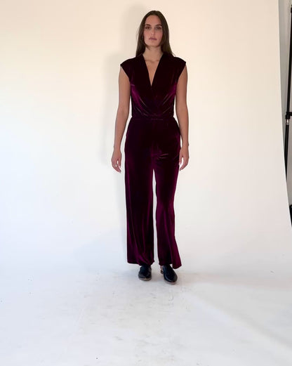Merlot Velvet Classic Jumpsuit