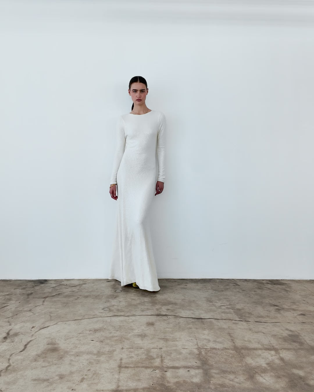 Ivory Sequin Kate Dress