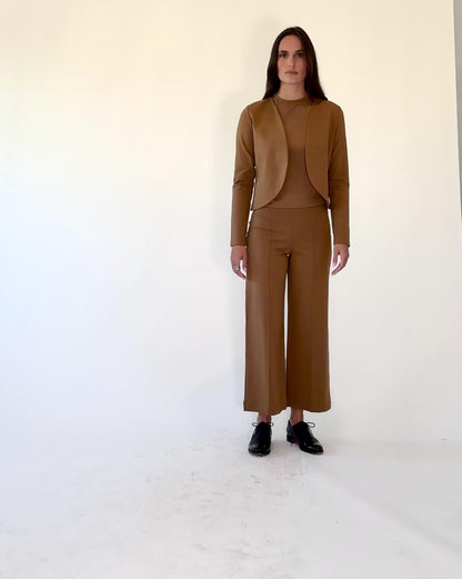 Camel Ponte Knit Bolero
