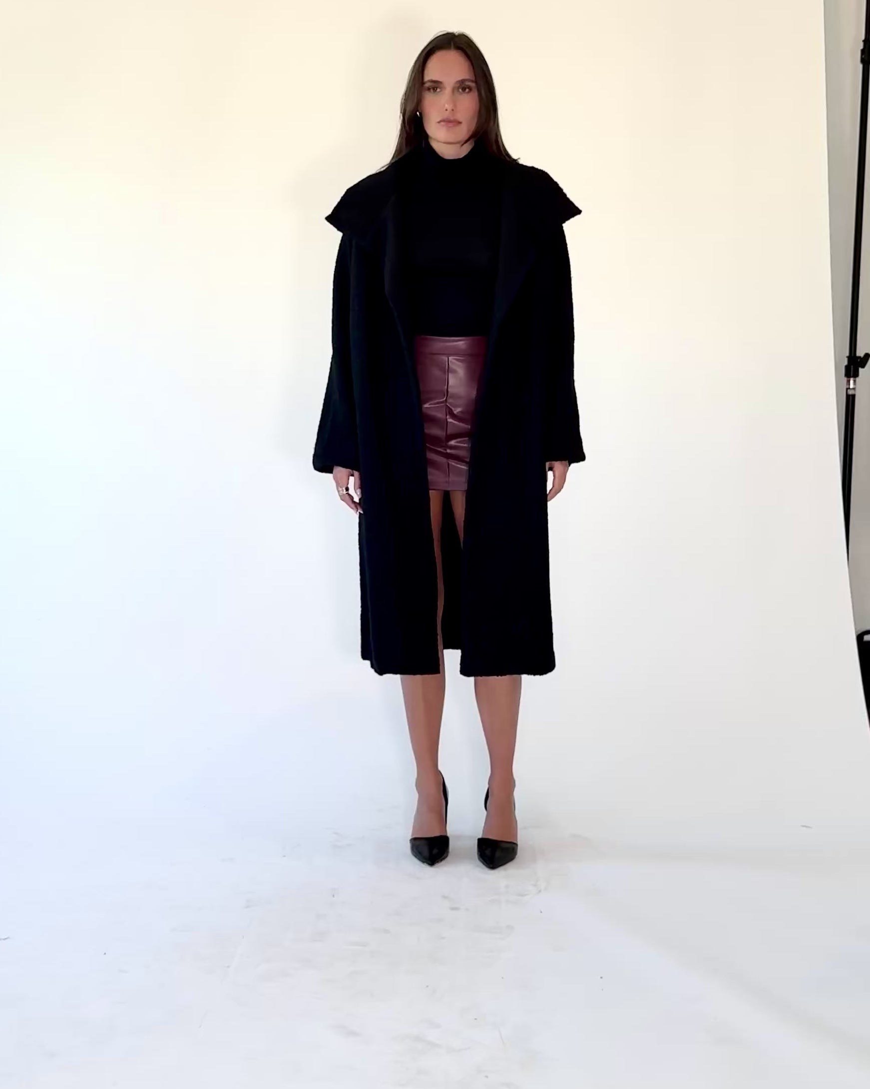 Black Boucle Overcoat | Ripley Rader