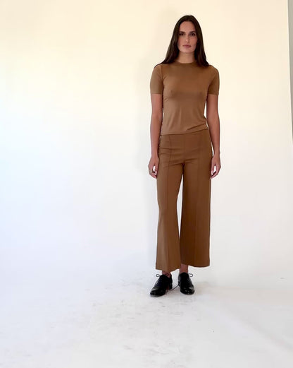 Camel Fitted T-Shirt