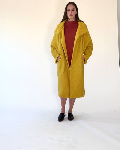 Saffron Boucle Overcoat