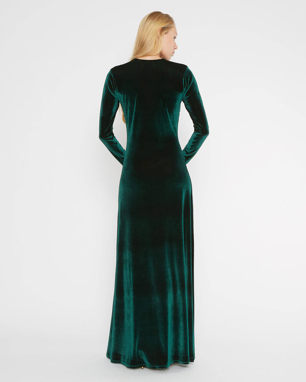 Emerald Velvet Kate Dress